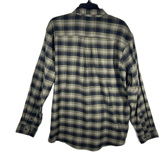 Dickies Plaid Flannel Shirt Mens Size Medium Green & Black Button-Up Pockets NEW - Picture 2 of 10